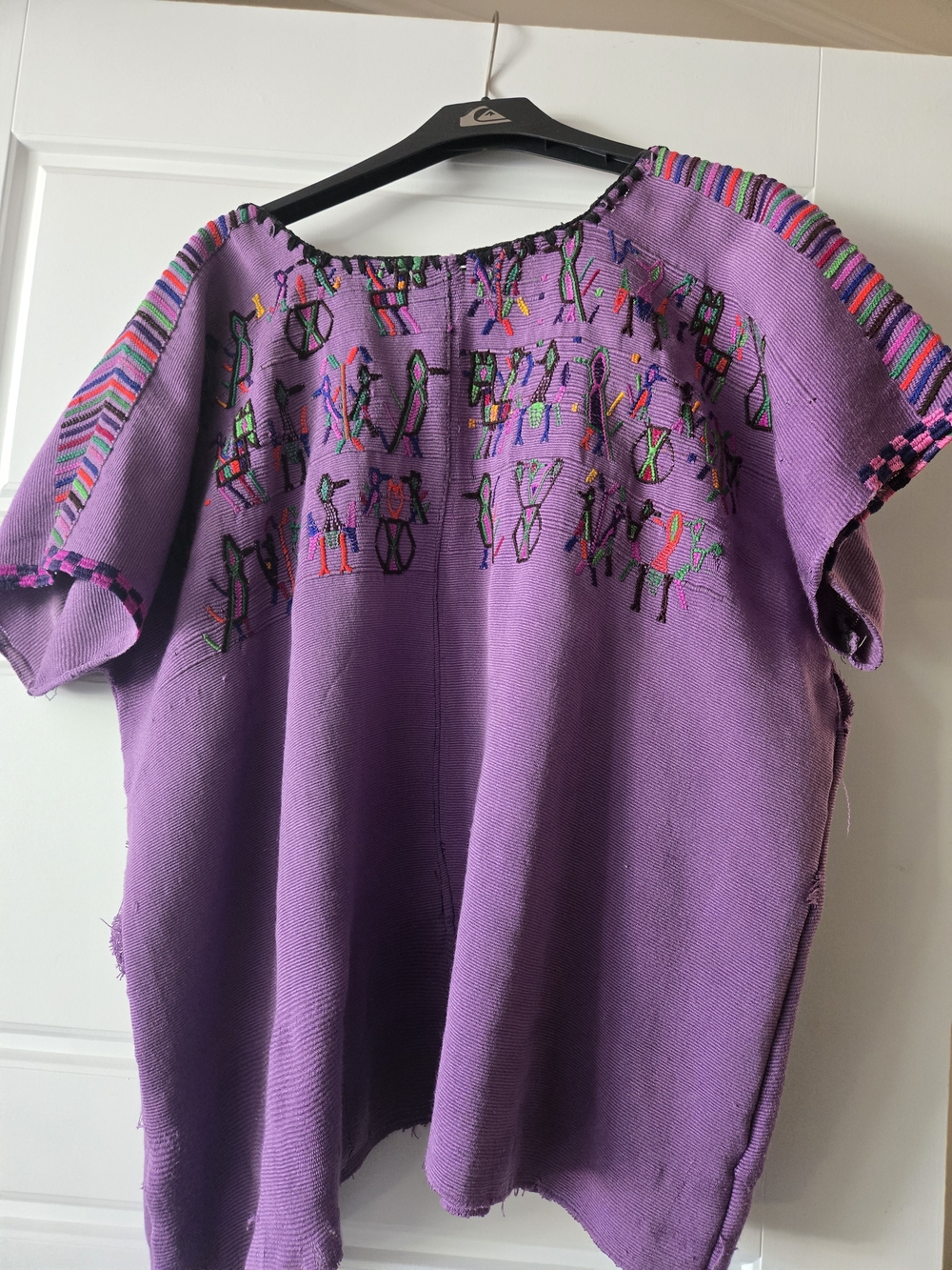 Purple Embroidered Huipil Size M/L - Picture 3 of 3